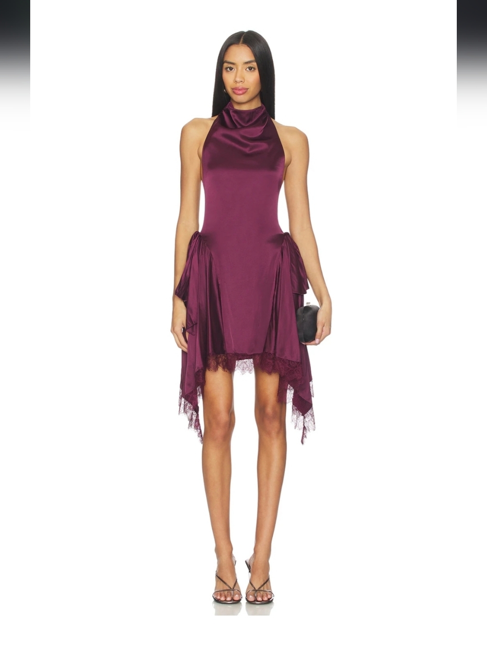Dolores Mini Dress in Wine